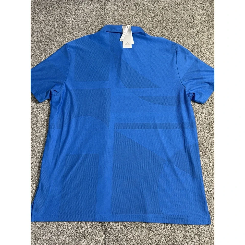 (2) Men's 2XL‎ XXL Golf Polo Adidas Callaway NWT - EUC BLUE Opti-Dri